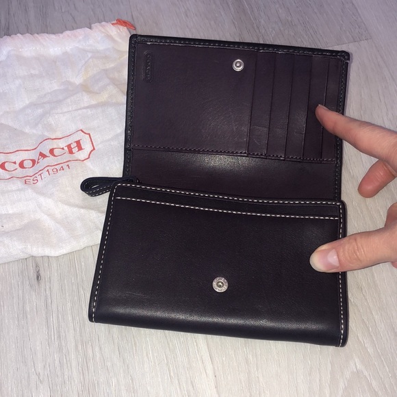 NWOT COACH Vintage Genuine Leatherware Medium Wallet Billfold, Chocolate Brown - Picture 6 of 16